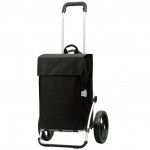 Chariot de Courses Noir et Gris 44L Grandes Roues multifonctions