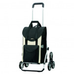 Chariot de Courses Beige 48L 6 Roues Escaliers