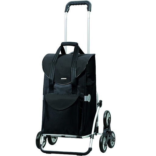 Chariot de Courses Beige 48L 6 Roues Escaliers