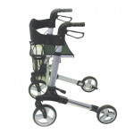 Rollator déambulateur design 4 roues siège confort repos sac et freins