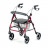 Rollator déambulateur 4 roues siège repos freins et panier rigide