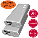 Lot promo 2 Chaufferettes électriques de poche rechargeables usb noires