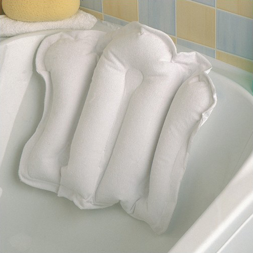 Oreiller de bain gonflable tissu éponge