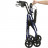 Rollator déambulateur 4 roues siège repos freins et panier souple étanche