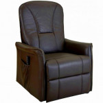 Fauteuil Releveur Relax Cuir 1 moteur densité 28kg/m3 inclinaison +