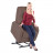 Fauteuil releveur 1 moteur Microfibre densité 26 kg/m3