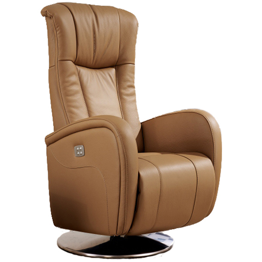 Fauteuil Relaxation Volden 2 moteurs 100% Cuir Italien rotation 360°