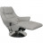 Fauteuil relax KARMA 2 moteurs Cuir gris rotation 360° densité 60kg/m3