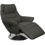 Fauteuil relax KARMA 2 moteurs Cuir rotation 360° densité 60kg/m3