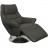 Fauteuil relax KARMA 2 moteurs Cuir gris rotation 360° densité 60kg/m3