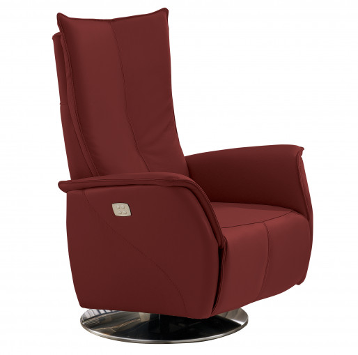 Fauteuil Relaxation Cotelit 2 moteurs 100% Cuir Italien rotation 360°