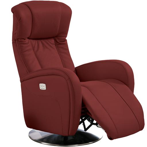 Fauteuil Relaxation Volden 2 moteurs 100% Cuir Italien rotation 360°