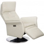 Fauteuil relax flowtwi 2 moteurs Cuir beige rotation 360° densité 60kg/m3