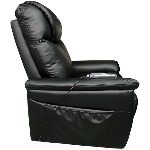 Fauteuil Releveur Relaxant Cuir 2 moteurs taille moyenne à grande 28kg/m3