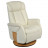 Fauteuil relax manuel design cuir et bois rotation 360°