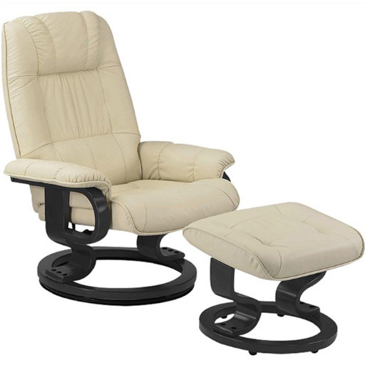 Fauteuil Relaxation Manuel Massant Chauffant cuir rotation 360°