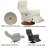 Fauteuil relax flowtwi 2 moteurs Cuir beige rotation 360° densité 60kg/m3