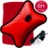 Bouillotte Magique Electrique rouge grand modèle + Housse rouge Offerte