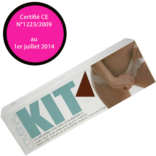 Kit coloration poils pubis, torse et moustaches Brun