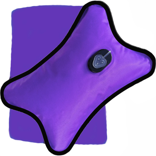 Bouillotte électrique magique grand modèle couleur violette avec sa housse  polaire